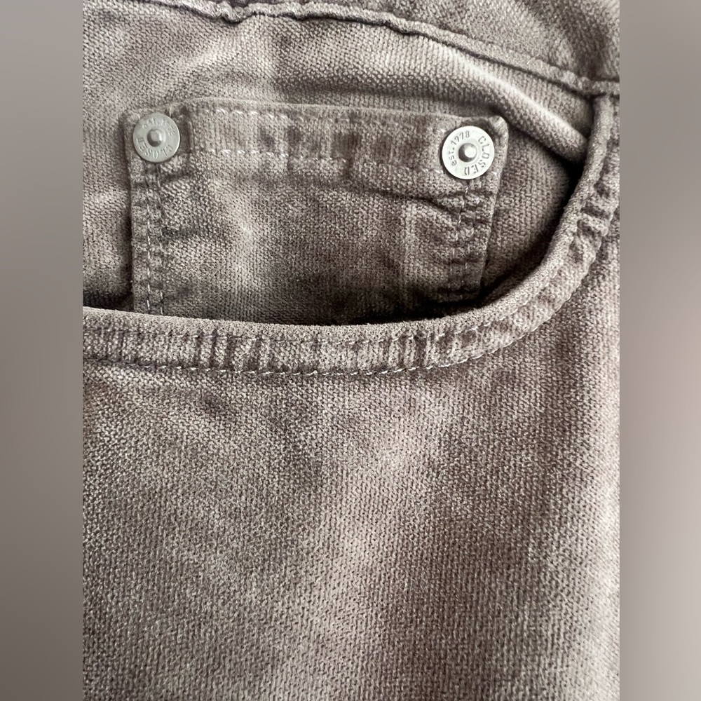 NWT $298 Closed Italy Baker Velvet 5 Pocket Jeans Size 26 beige - Picture 9 of 13